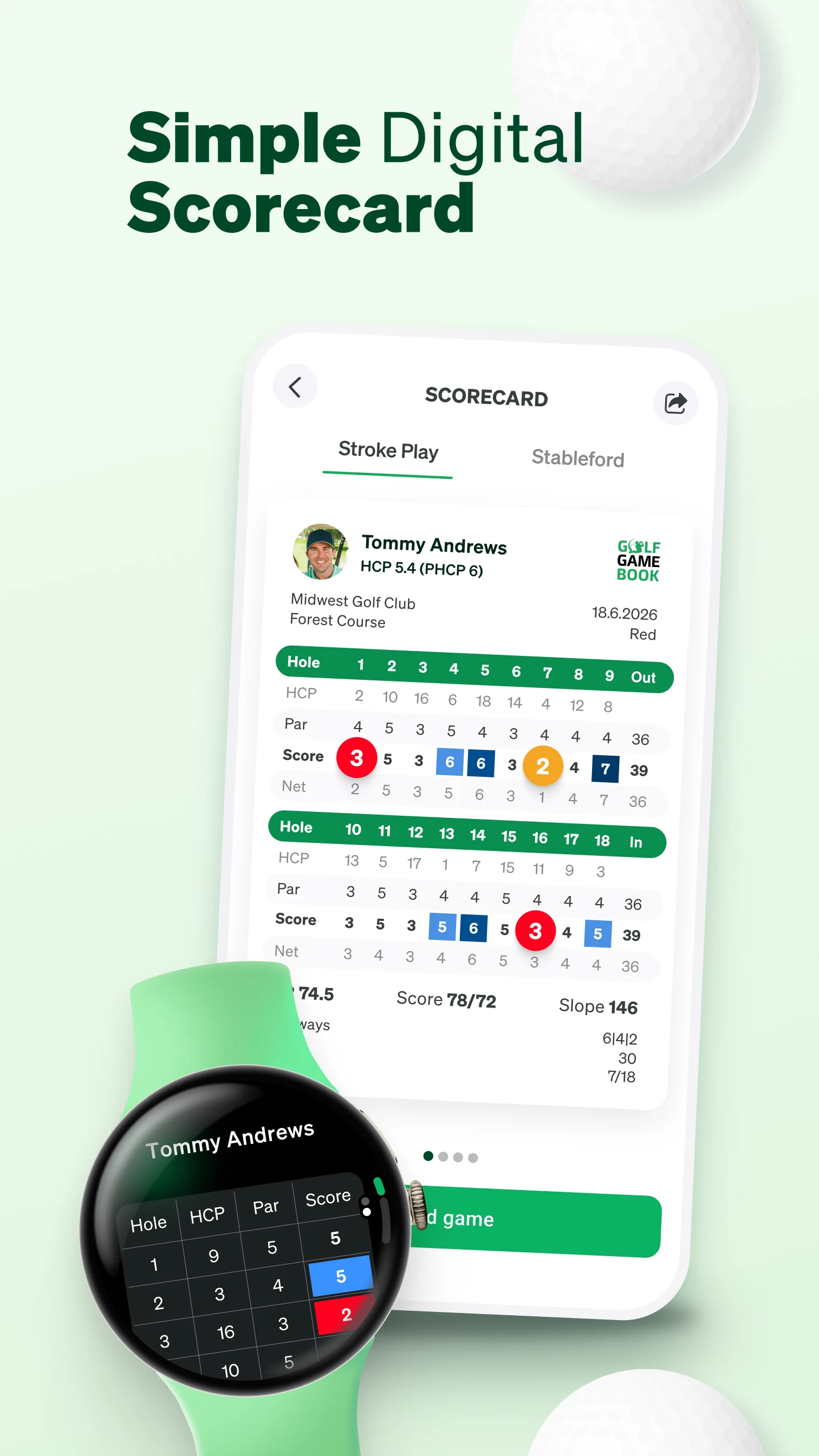Golf GameBook Scorecard & GPS screenshot